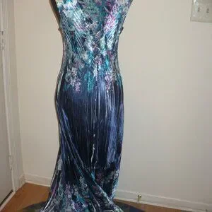 Komarov | Dresses | Komarov Full Length Blue Dress With Laceup Back |  Poshmark